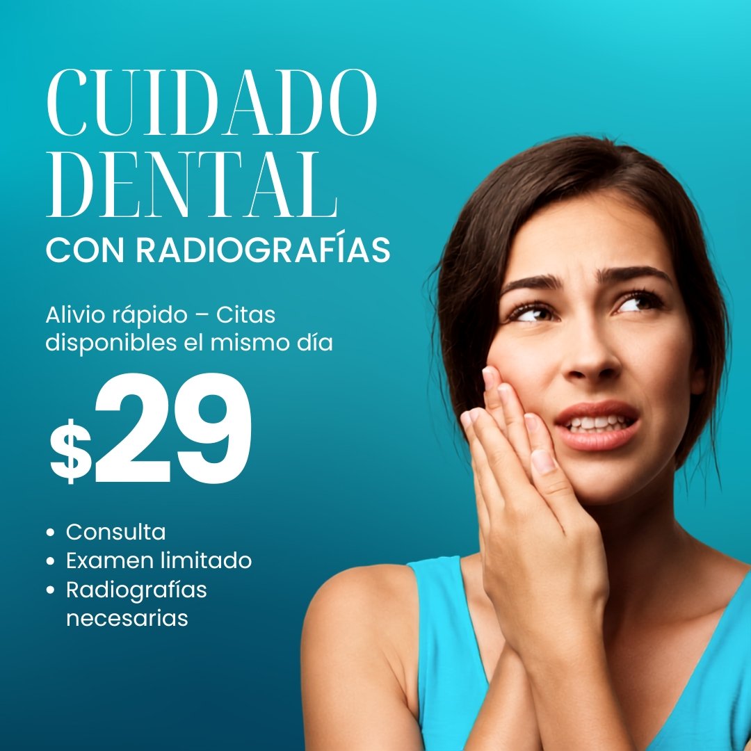 Oferta de cuidado dental con radiografías y citas el mismo día en Aventura, Hallandale, North Miami, FL
